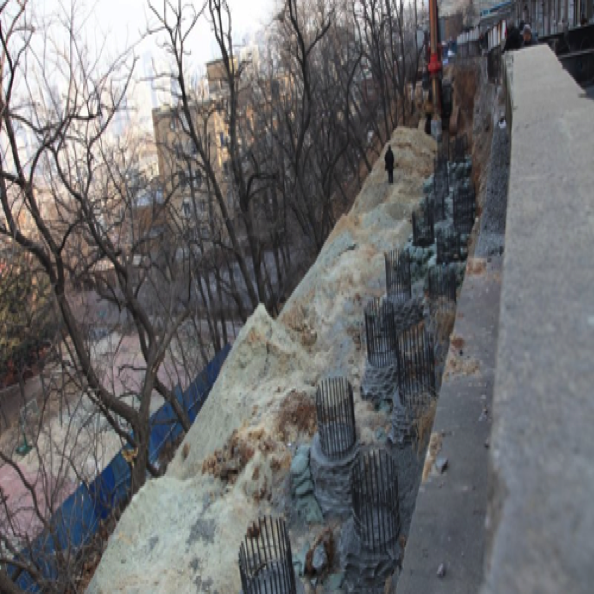 （4）QXJ滑坡双排桩挡墙(2011)
Double piles wall for city landslide in QXJ